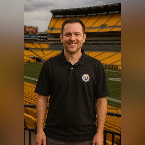 Tommy Bahama Steelers Polo XL | Black Emfielder | Supima Cotton | NFL Fan Gear - Picture 3 of 5